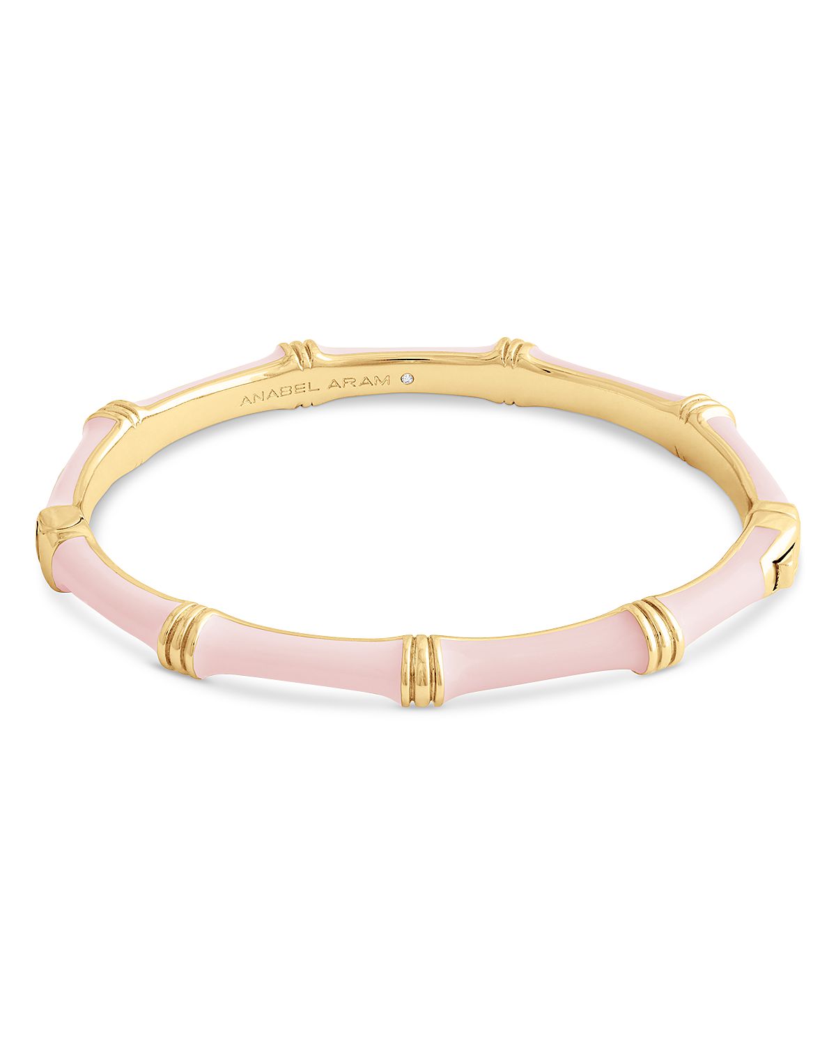 Anabel Aram Enamel Bamboo Shaped Hinge Bangle Bracelet