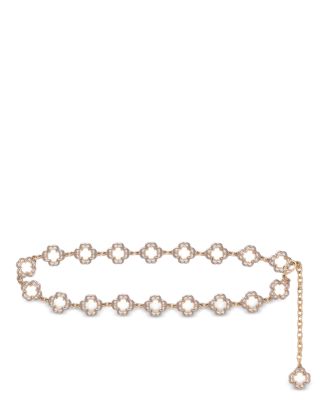 Maje - Women's Two-Tone Clover Chain Belt