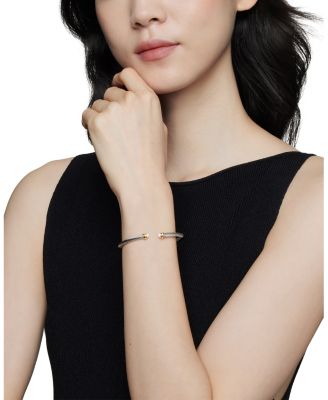 Classic Cable Bracelet in Sterling Silver with 18K Yellow Gold, 4mm