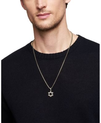 Sterling Silver Deco Star of David Pendant