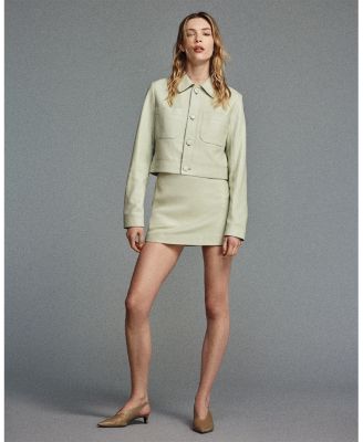 The Button Front Leather Jacket