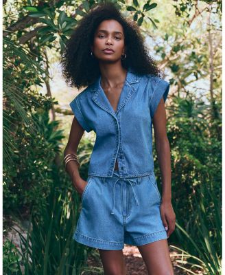 Anessa Tie Waist Denim Shorts