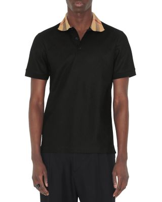 Burberry - Cody Cotton Piqu&eacute; Check Collar Slim Fit Polo Shirt