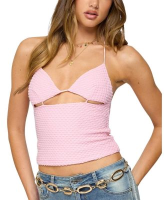 Edikted - Lital Backless Cut Out Textured Top