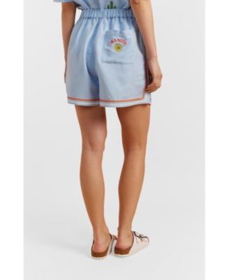 Women's Linen Cotton Peanuts Vacation Shorts