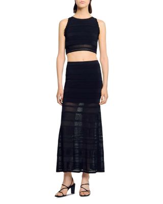 Decorative Knit Maxi Skirt