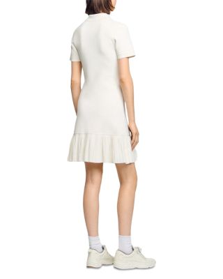 Polo Collar Pleated Mini Dress