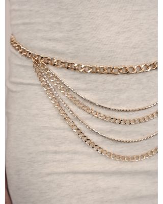 Nightlife Crystal Multi Row Chain Belt