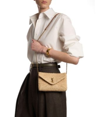 Cassandre Chain Pouch In Raffia