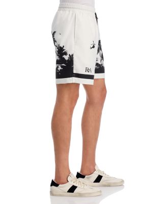 Regular Fit Graphic Print Logo Shorts