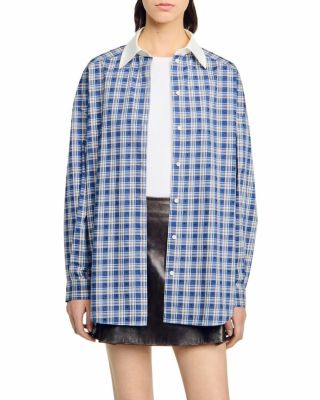 Sandro - Rhinestone Check Shirt