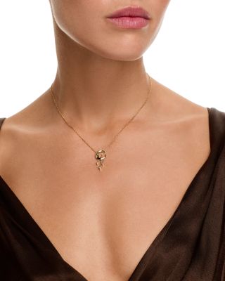 Diamond Celestial Pendant Necklace in 14K Yellow Gold, 0.10 tcw