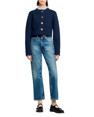 Ruffled Collar Cardigan