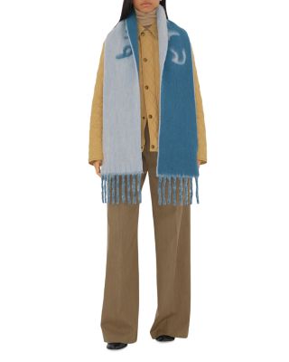 Reversible Logo Wool Blend Scarf