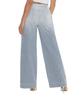 High Rise Rosalie Trouser Jeans in High Tide Blue
