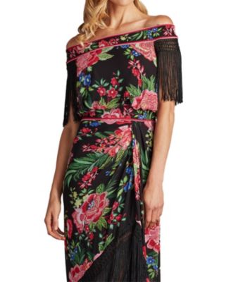 Kaiser Floral Fringe Midi Dress