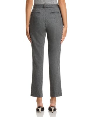 Wool Blend Flare Leg Ankle Pants