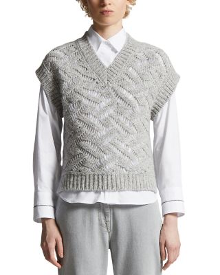 Textured Sweater Vest