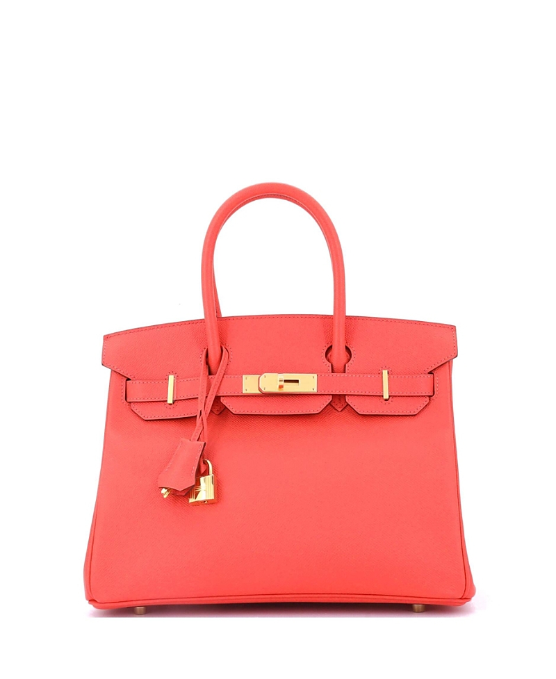 Pre-owned Pre-owned Hermes Hermes Birkin 30 Handbag Red Epsom With Gold Hardware