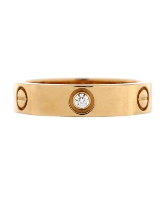 Pre-Owned Cartier - Love 3 Diamonds Band Ring 18K Gold with Diamonds