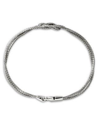 14K Yellow Gold & Sterling Silver Love Knot Bracelet, 3.6mm