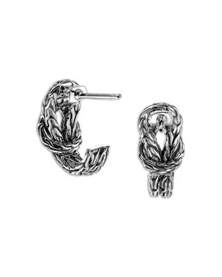 Sterling Silver Love Knot Hoop Earrings