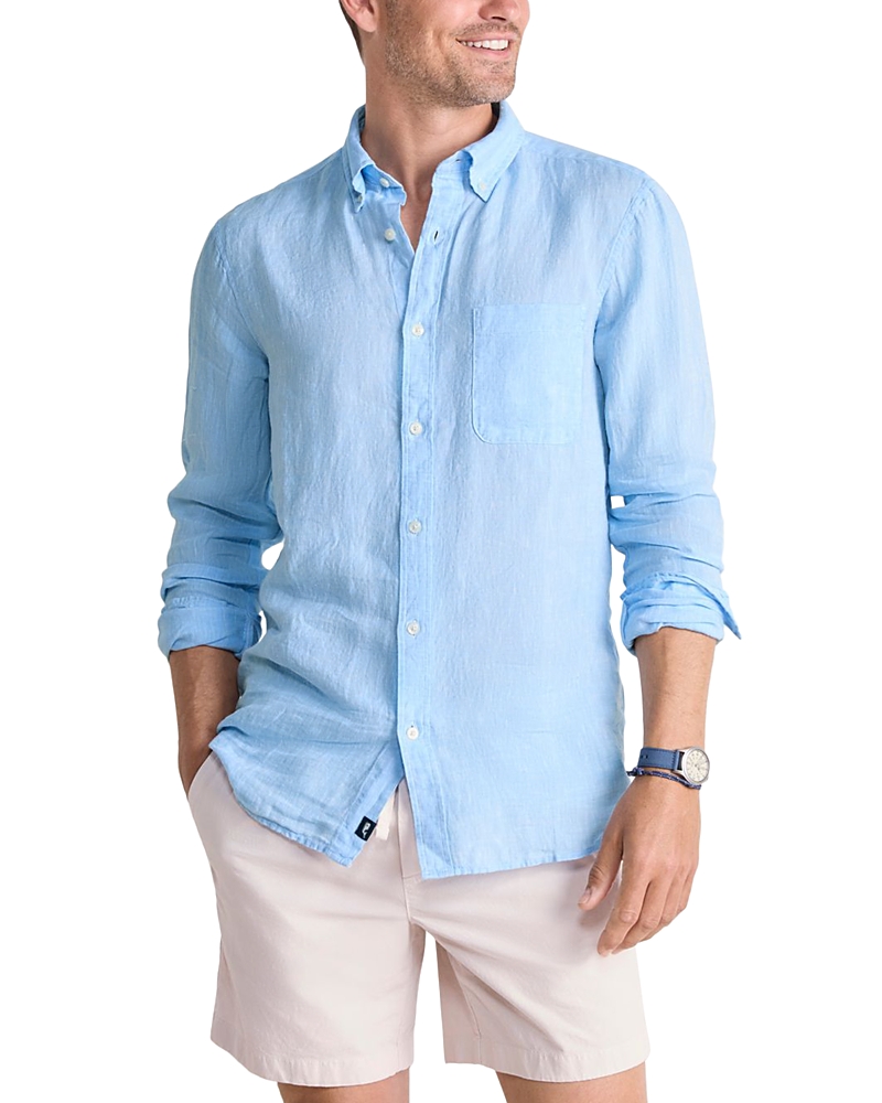 Vineyard Vines Surfside Regular Fit Button Down Linen Shirt