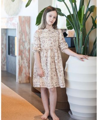 Girls' Pleated Garden 3/4 Sleeve Dress - Little Kid, Big Kid