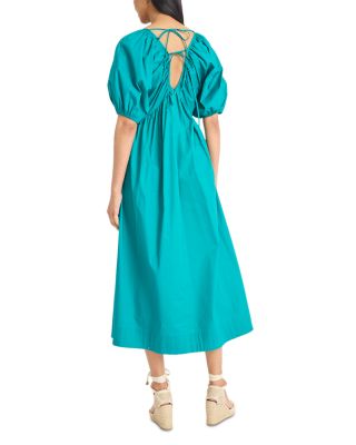 Puff Sleeve Midi Dress
