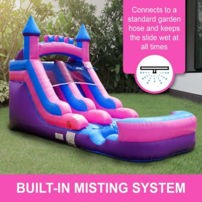  Inflatable Water Slide Without Blower Backyard Inflatable Slide for Summer Fun - Slide with Water Pool for Kids