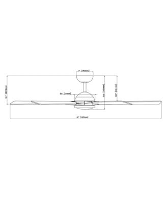 Smart Fans Rotary 65in Selectable 2700-3000-4000-5000K LED Indoor or Outdoor Smart Home Ceiling Fan