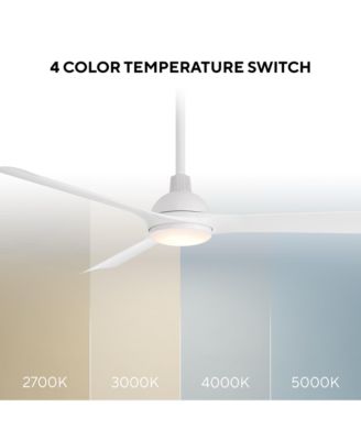 Smart Fans Gage 52in Selectable 2700-3000-4000-5000K LED Indoor or Outdoor Smart Home Ceiling Fan