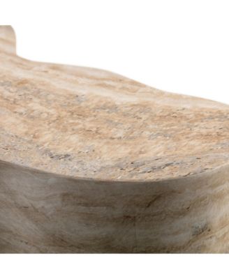 Slab Faux Marble Short Side Table