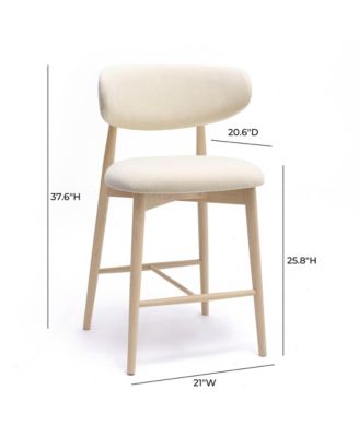 Zinea Performance Textured Velvet Counter Stool