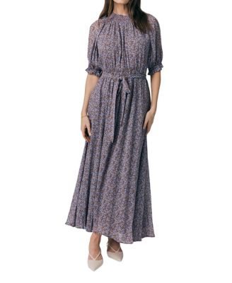 Effie Georgette Ditsy Midi Dress