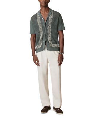 CHE ACCRA Textured Beaded Cuban Shirt