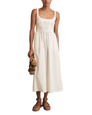 REISS Kori Knit Cotton Mix Midi Dress | Bloomingdale's
