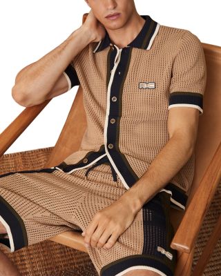 CHE REFRESH Crochet Color Block Shorts