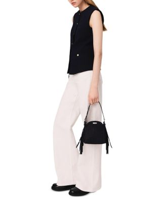 Long Sleeveless Tweed Jacket