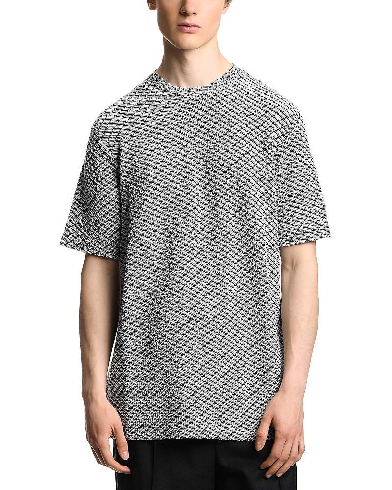 Emporio Armani Regular Fit Jacquard Geo Motif Tee