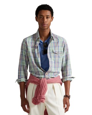 Classic Fit Plaid Twill Shirt