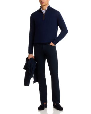 Autumn Crest Suede Trim Quarter Zip Sweater