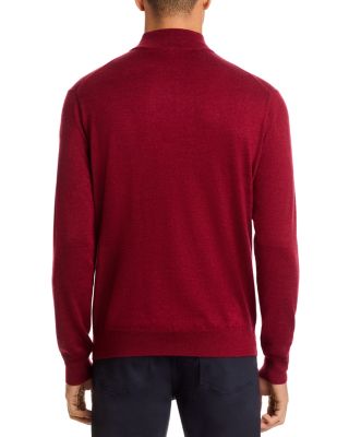 Autumn Crest Suede Trim Quarter Zip Sweater