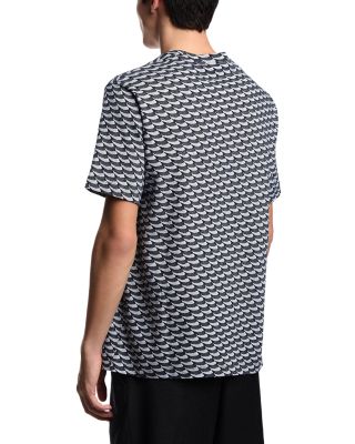 Regular Fit Optical Jacquard Print Tee  