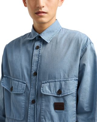 Regular Fit Twill Button Front Shirt