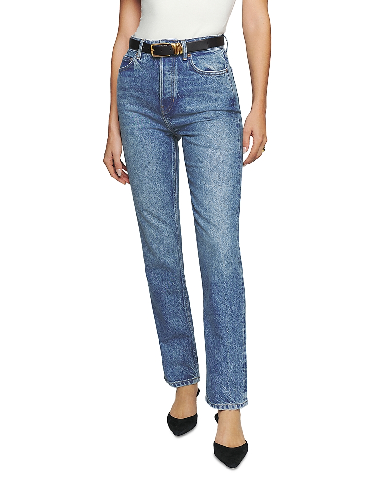 Reformation Cynthia High Rise Straight Jeans in Colorado