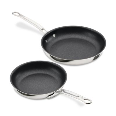 ProBond Luxe 2 Piece Professional Clad Stainless Steel Skillet Set with TITUM Nonstick