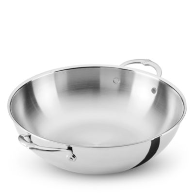 ProBond Luxe 14&amp;quot; Professional Clad Stainless Steel Wok with Dome Lid