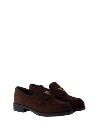 Prada - Women's Suede Loafers