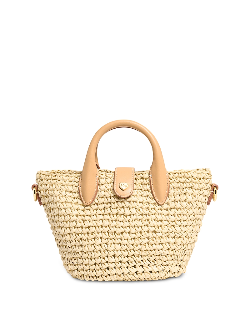 Stoney Clover Lane Mini Woven Raffia Bucket Tote